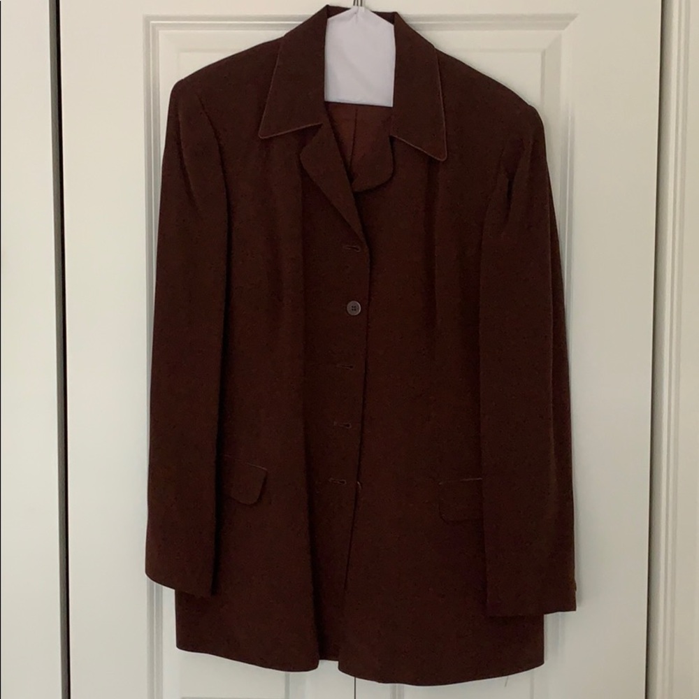 Brown two piece dress suit